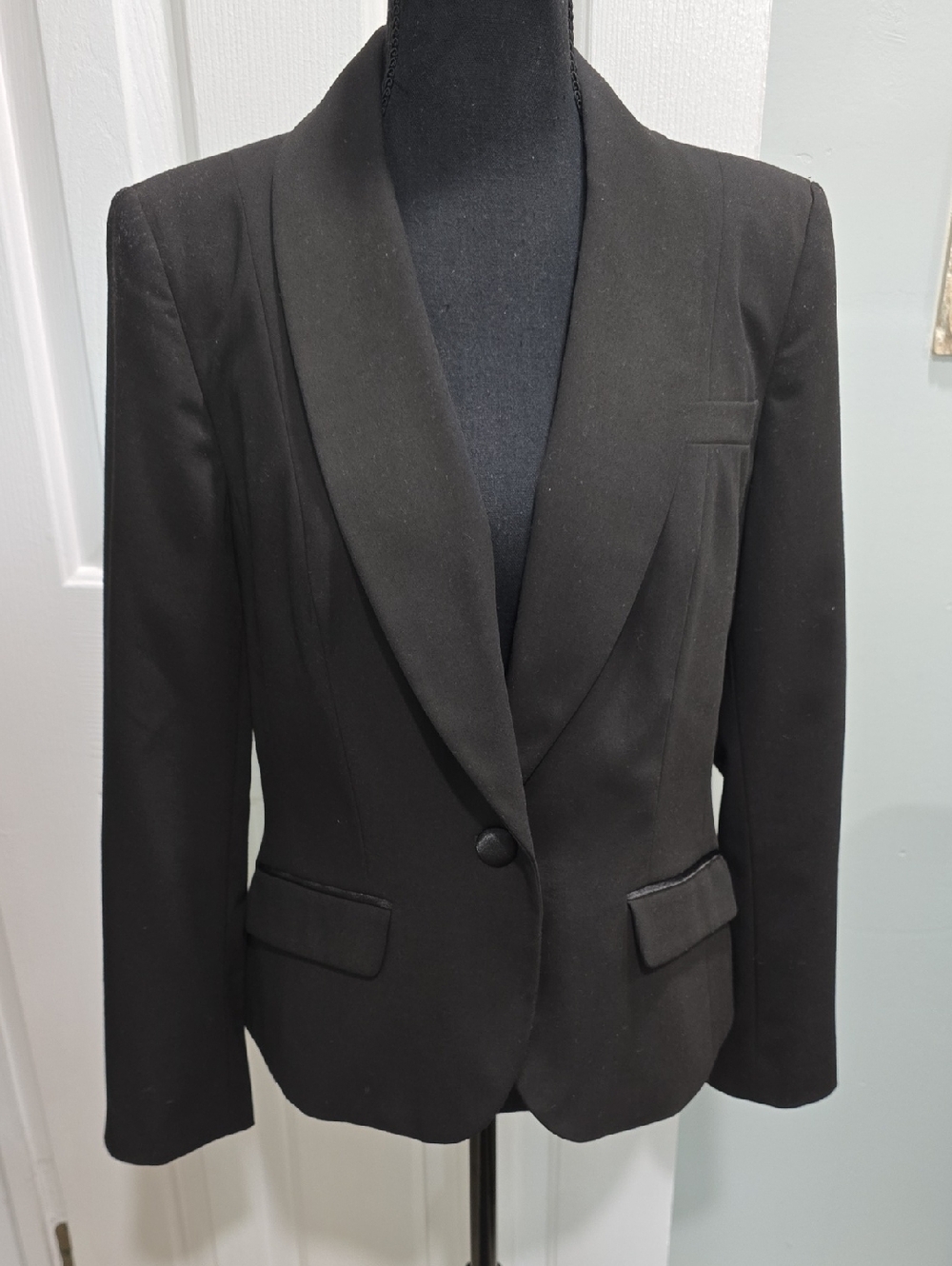 Worthington Black Single-Button Blazer Jacket Size 10P